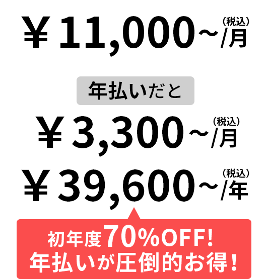 月額税込3,300円